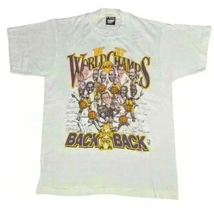 Vintage 1987 1988 los angeles lakers back to back world champions tshirt medium